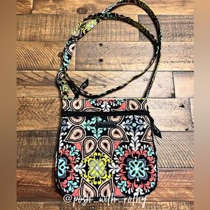 Vera Bradley Sierra Petite Double Zip Cotton Hipster Crossbody